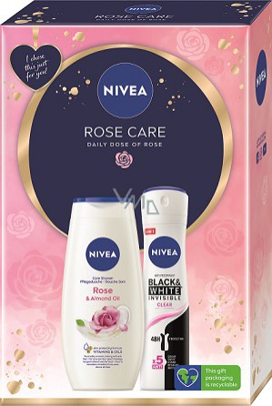 Kazeta Nivea Rose Care spg 250ml + sprej | Kosmetické a dentální výrobky - Pánská kosmetika - Dárkové kazety